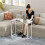 80 cm Folding Desk on Wheels - White 4