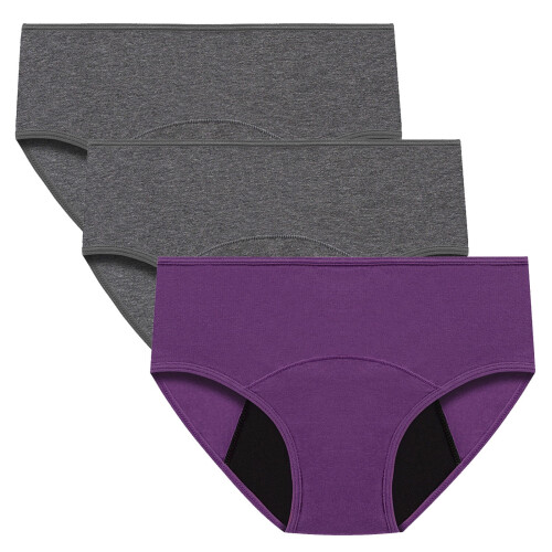 Women's Cotton Menstrual Period Briefs 3 Pack