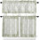 Floral Kitchen Curtains Set Rod Pocket 36 inch Boho Sage 1