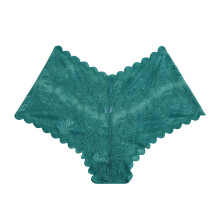 Women's Lace High-Waist Cheeky Panties Green XL