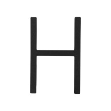 Stainless Steel Floating Door Numbers Black 76mm