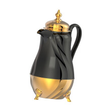 Arabian Thermal Coffee Carafe with Spout, White Gold