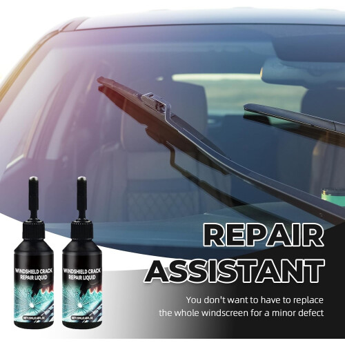 Windshield Crack Repair Kit with 2 Bottles 1