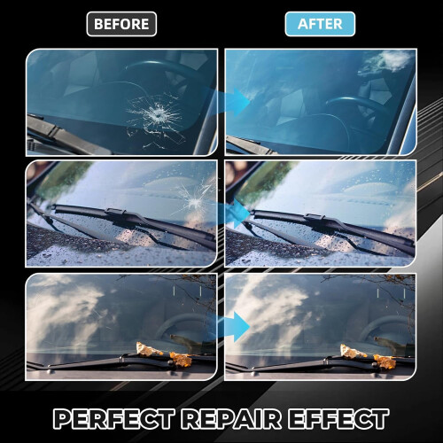 Windshield Crack Repair Kit with 2 Bottles 2