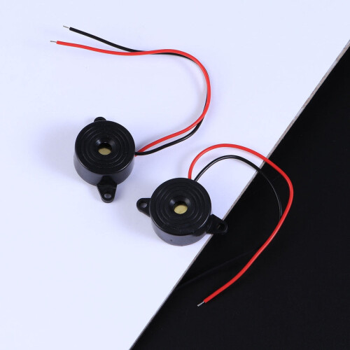 Electronic Buzzer Alarm 24V 85dB Black 2 pcs