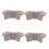 Grey Bow Tie Silicone Pot Holders Anti-Scalding 2 Pairs 4