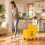 Homcom HOMCOM 20L Compact Mop Bucket with Wringer on Wheels Yellow 2