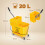 Homcom HOMCOM 20L Compact Mop Bucket with Wringer on Wheels Yellow 3