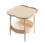 Tao Tao 2-Tier Sofa Side Table White 15.8 inch 3