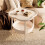 Tao Tao 2-Tier Sofa Side Table White 15.8 inch 6