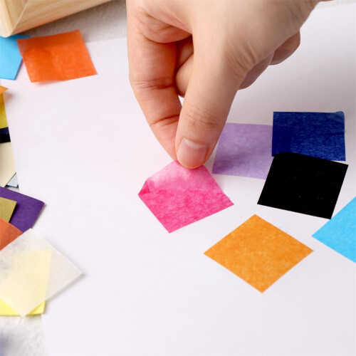 Rainbow Tissue Paper Squares 2x2 Inch 6000 Pieces 2