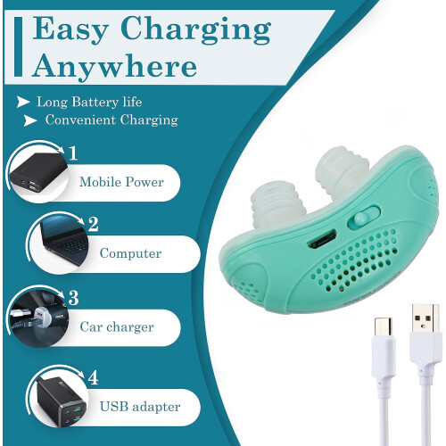 Anti-Snoring Device with Turbine Fan Adjustable USB 2