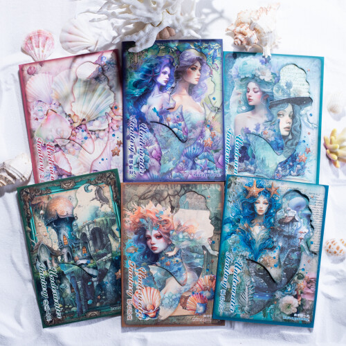 Mermaid Theme Scrapbook Paper Underwater Fantasy 30 Sheets 2