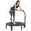 40" Foldable Mini Fitness Trampoline, with Adjustable Foam Handle, Green 1