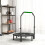 40" Foldable Mini Fitness Trampoline, with Adjustable Foam Handle, Green 4