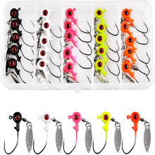 Plastic Fishing Lure for Bass and Trout with Spinner, 5 Pack