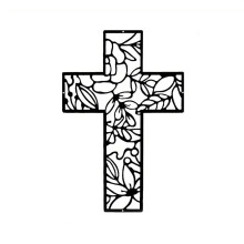 Christian Cross Vinyl Decal Sticker 10.43 x 15.7 Inches 1 pc