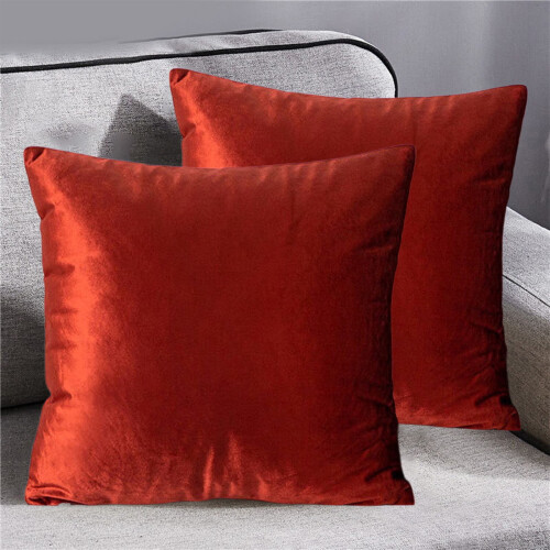 Soft Velvet Square Throw Pillow for Sofa Bed Car