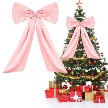 Christmas Big Bow Decoration 24x36 Inch Tree Topper
