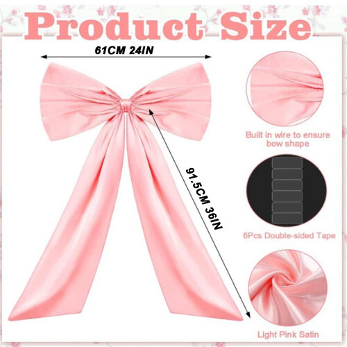 Christmas Big Bow Decoration 24x36 Inch Tree Topper 1