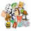 Cartoon Animal Stickers Pack 50 Pieces 2