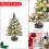 Lighted Flocked Christmas Tree White Tabletop Decor 5