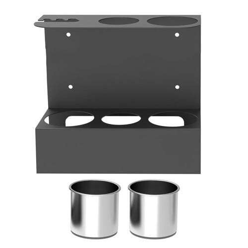 BCLONG Wall Mount Grease Sprayer Holder with Drip Cups 2