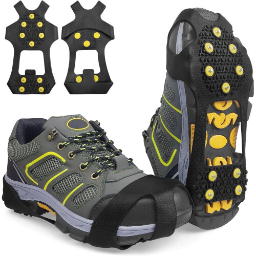 Ice Snow Cleats Rubber Traction Crampons 10-Stud 1