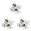 Artificial Poinsettia Set White Silk 3-Piece 1