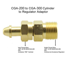 Brass Acetylene Regulator Adapter CGA-200/300/510/520 1 pc