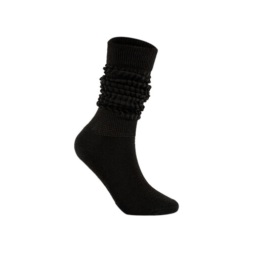Men's Wool Thermal Socks Black Medium High Tube One Size 2