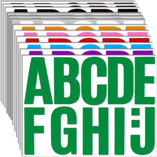 Letter Stickers Large Alphabet Number 30 Sheets 340 Pcs