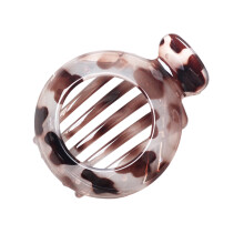 Xinwanna Women Hair Clip Round Anti-slip Teeth Coffee