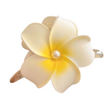 Hair Clip with Faux Pearls and 3D Flower Design Type C