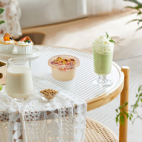 Plastic Dessert Cups with Lids 50 pcs 1