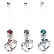 Women's Flexible Pregnancy Belly Ring for Navel Piercing