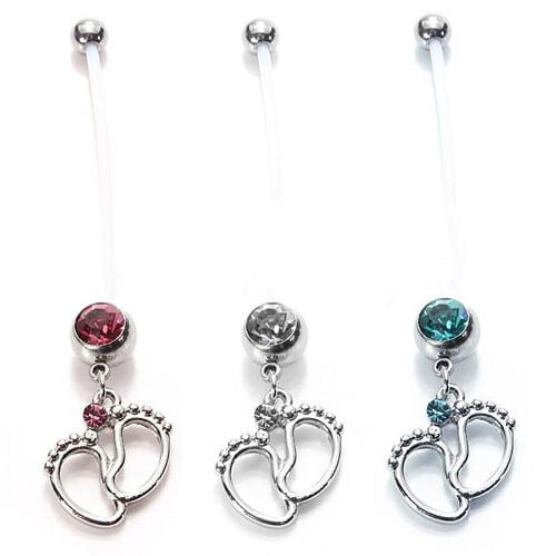 Women's Flexible Pregnancy Belly Ring for Navel Piercing