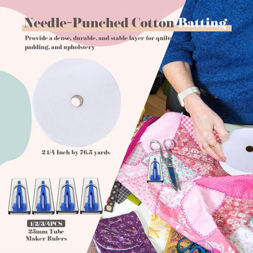 Cotton Blend Batting Roll 75/150/230/300 Yards 2