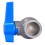 Ball Valve PVC 25mm ID Gray Blue 2 Pcs 4