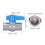 Ball Valve PVC 25mm ID Gray Blue 2 Pcs 2