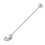 Stainless Steel Stirring Spoon Silver Spiral Pattern 11 Inch 1