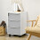 Three-Drawer Locking Filing Cabinet - Grey/White 3