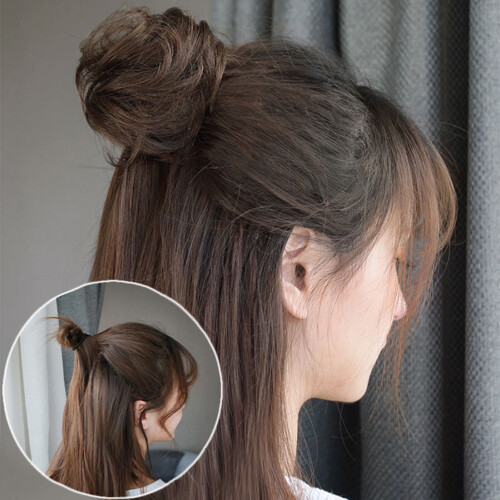 Windcarnival Mini Curly Chignon Hair Bun Clip Topknot 2