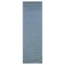 Recife Saddle Stitch Area Rug Champagne Blue 2.3 ft x 11.8