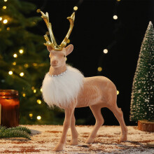 Reindeer Ornament Brown Plush 11.02 x 7.87 x 2.76 in