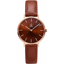 Women's Minimalist Dress Watch with Leather Strap