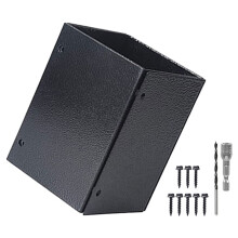 Ibasenice Black Metal Post Base Protector Set for Mailbox