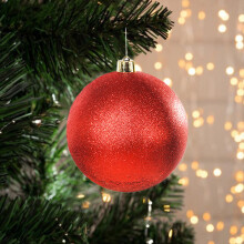Purple Shatterproof Christmas Ball 6 inch