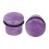 Purple Single Flared Ear Plug Tunnel Natural Stone Mushroom 1