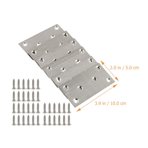Flat Straight Corner Brace Plates with Screws 10 pcs 1